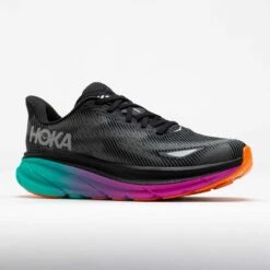 HOKA Clifton 9 GTX Men's Black/Electric Aqua -Walking Shoes US 041723 5