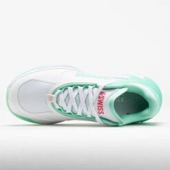 K-Swiss K-Frame Pickleball Women's White/Neon Mint/Hot Neon Pink -Walking Shoes US 370292 2