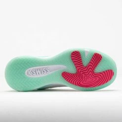 K-Swiss K-Frame Pickleball Women's White/Neon Mint/Hot Neon Pink -Walking Shoes US 370292 4