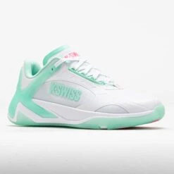 K-Swiss K-Frame Pickleball Women's White/Neon Mint/Hot Neon Pink -Walking Shoes US 370292 5